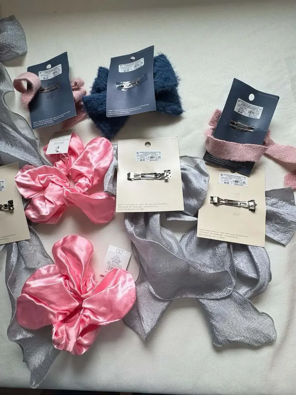 11 Pc Hair Bow & Hair Clip Bundle Coquette Balletcore Cottagecore New